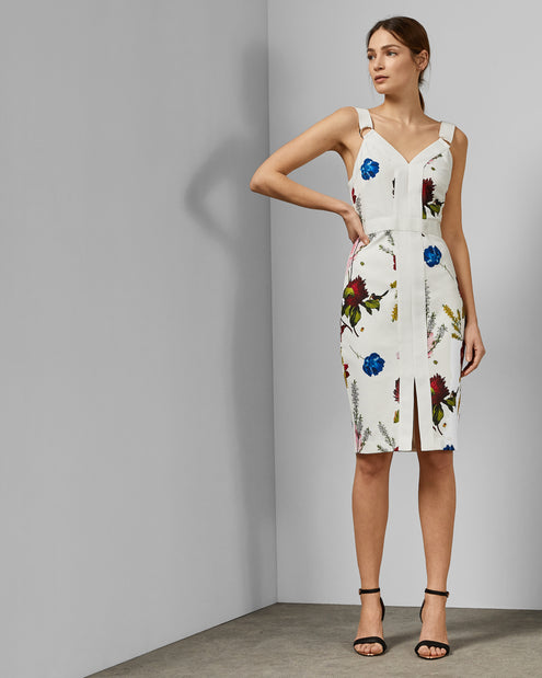 FLORAL PRINTED DRESS | WHITE