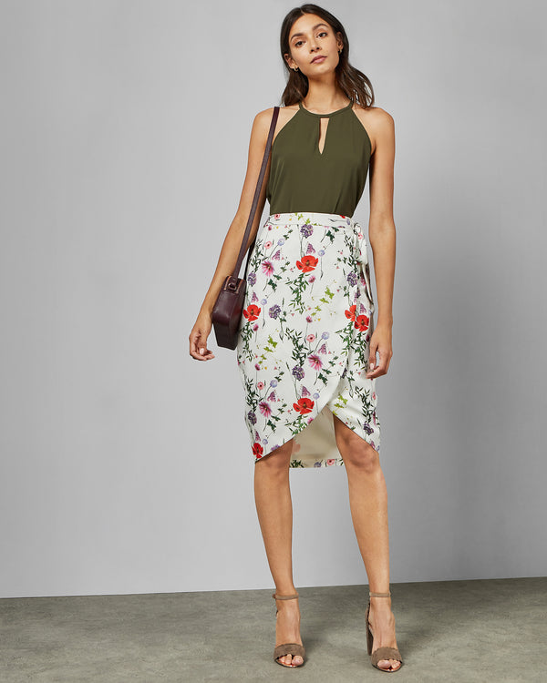 HALTER NECK TOP | KHAKI