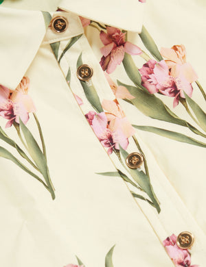 SLEEVELESS BUTTON UP SHIRT | YELLOW