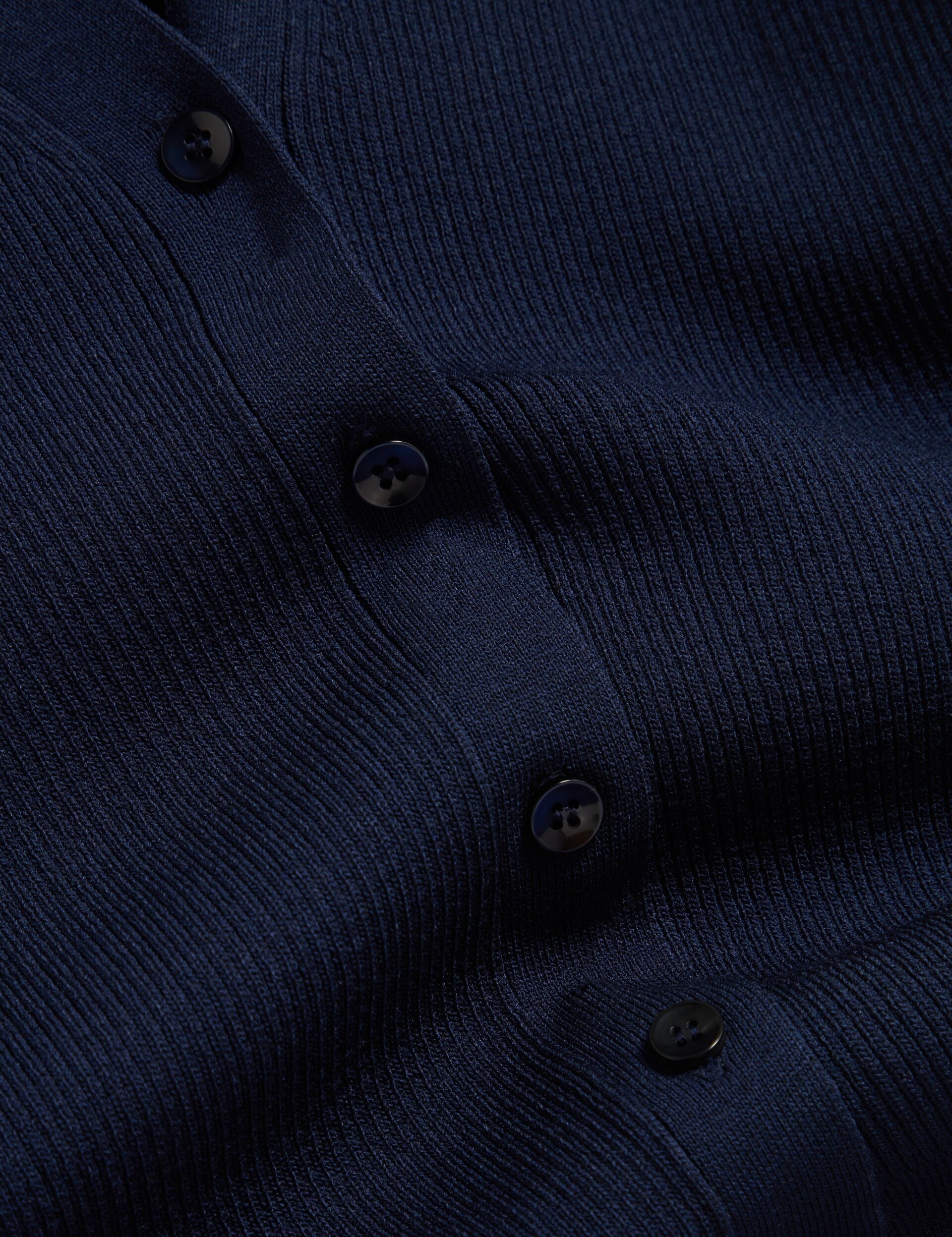 Navy | V-neck Cardigan With Rib | Ted Baker US