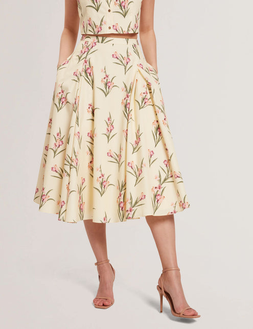 MIDI CIRCLE SKIRT | YELLOW