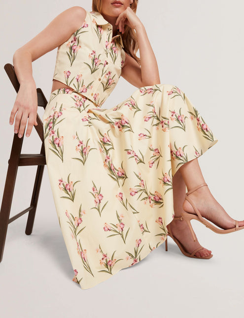 MIDI CIRCLE SKIRT | YELLOW