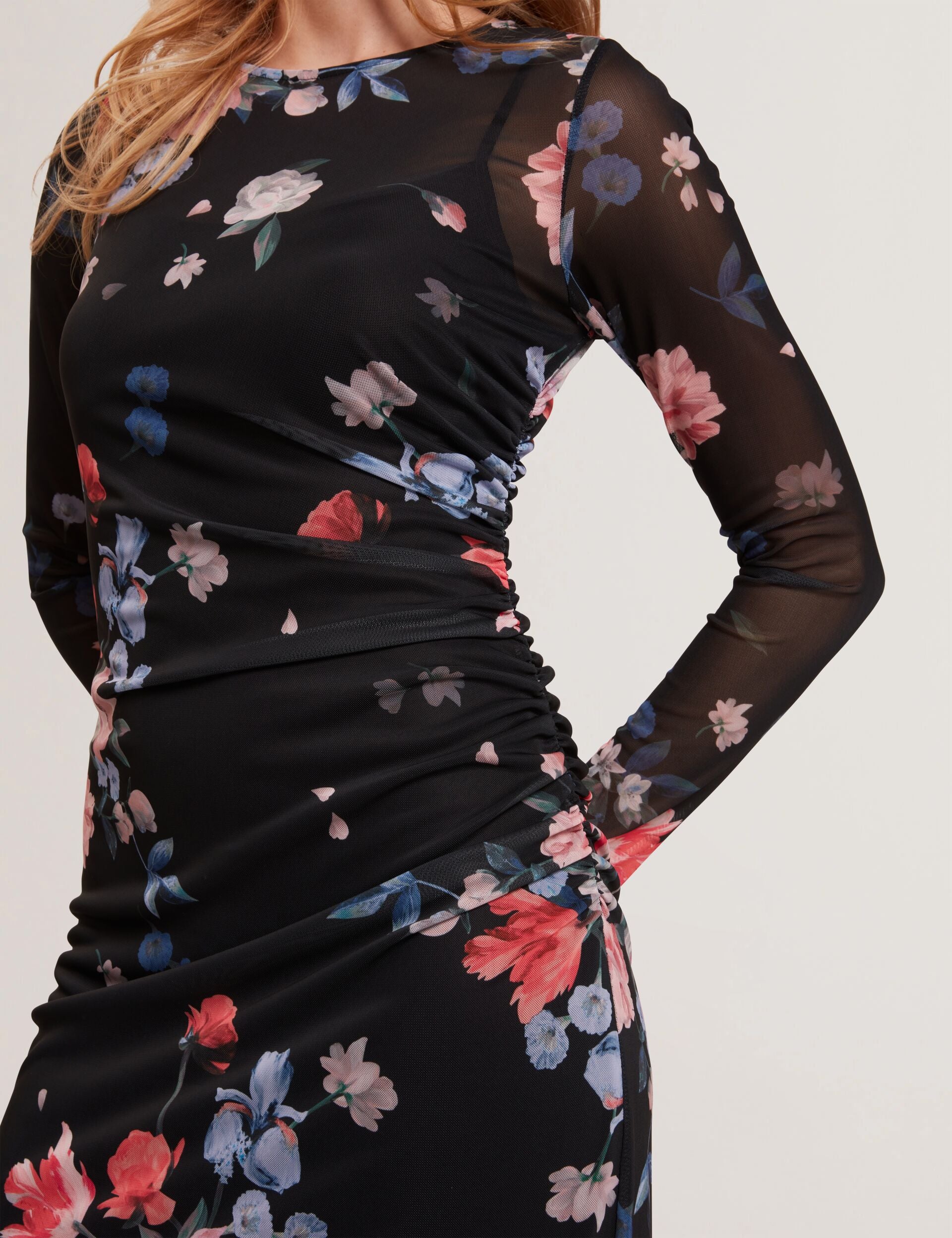 Black Black | Mesh Printed Column Dress | Ted Baker US Black Black | Mesh Printed Column Dress | Ted Baker US