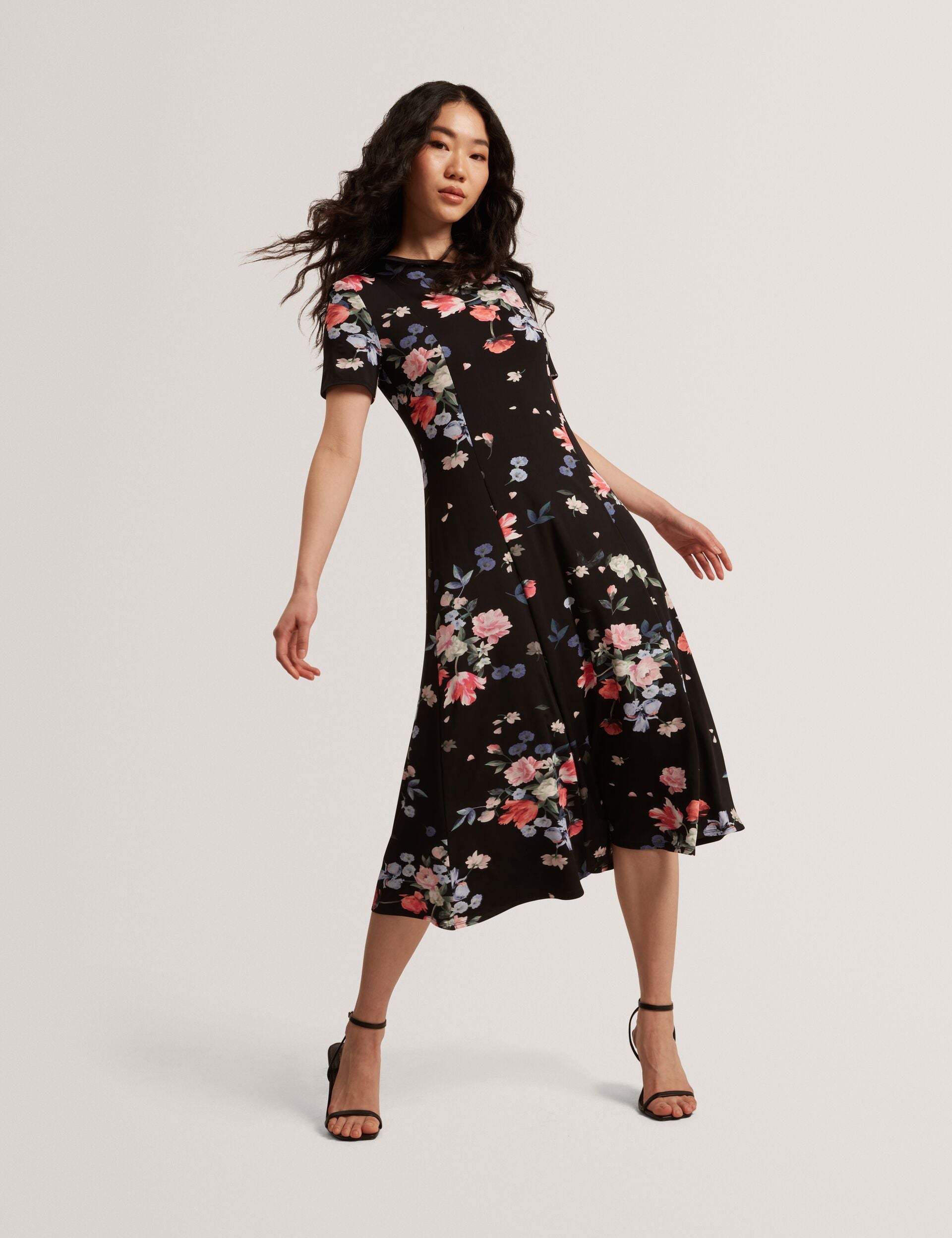 Black | Short Sleeve Jersey Maxi Dress