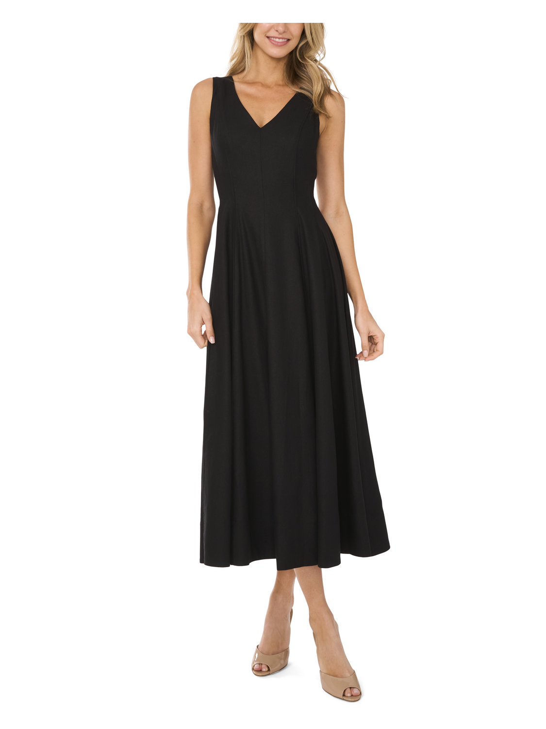 Ted Baker London Sleeveless V Neck Pleated Maxi Dress - Rich Black - 0 Ted Baker London Sleeveless V Neck Pleated Maxi Dress - Rich Black - 0