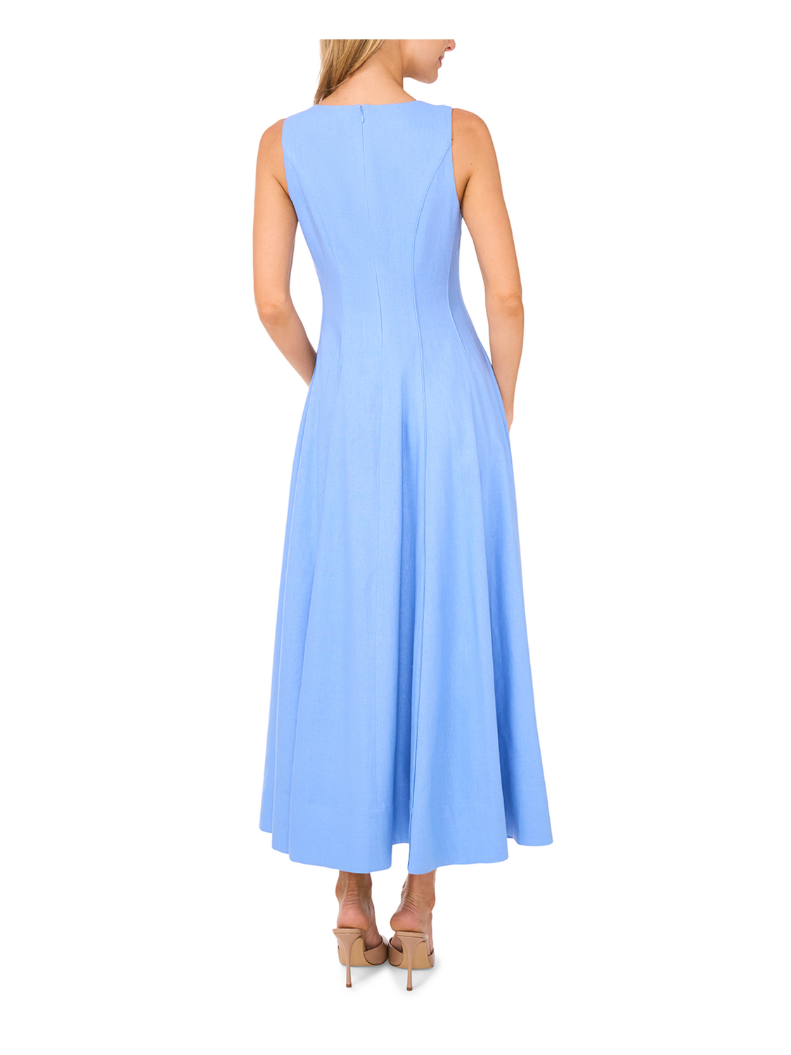 Ted Baker Women's Sleeveless V Neck Pleated Maxi Dress - Blue - Size 0 - Hydrangea Ted Baker Women's Sleeveless V Neck Pleated Maxi Dress - Blue - Size 0 - Hydrangea