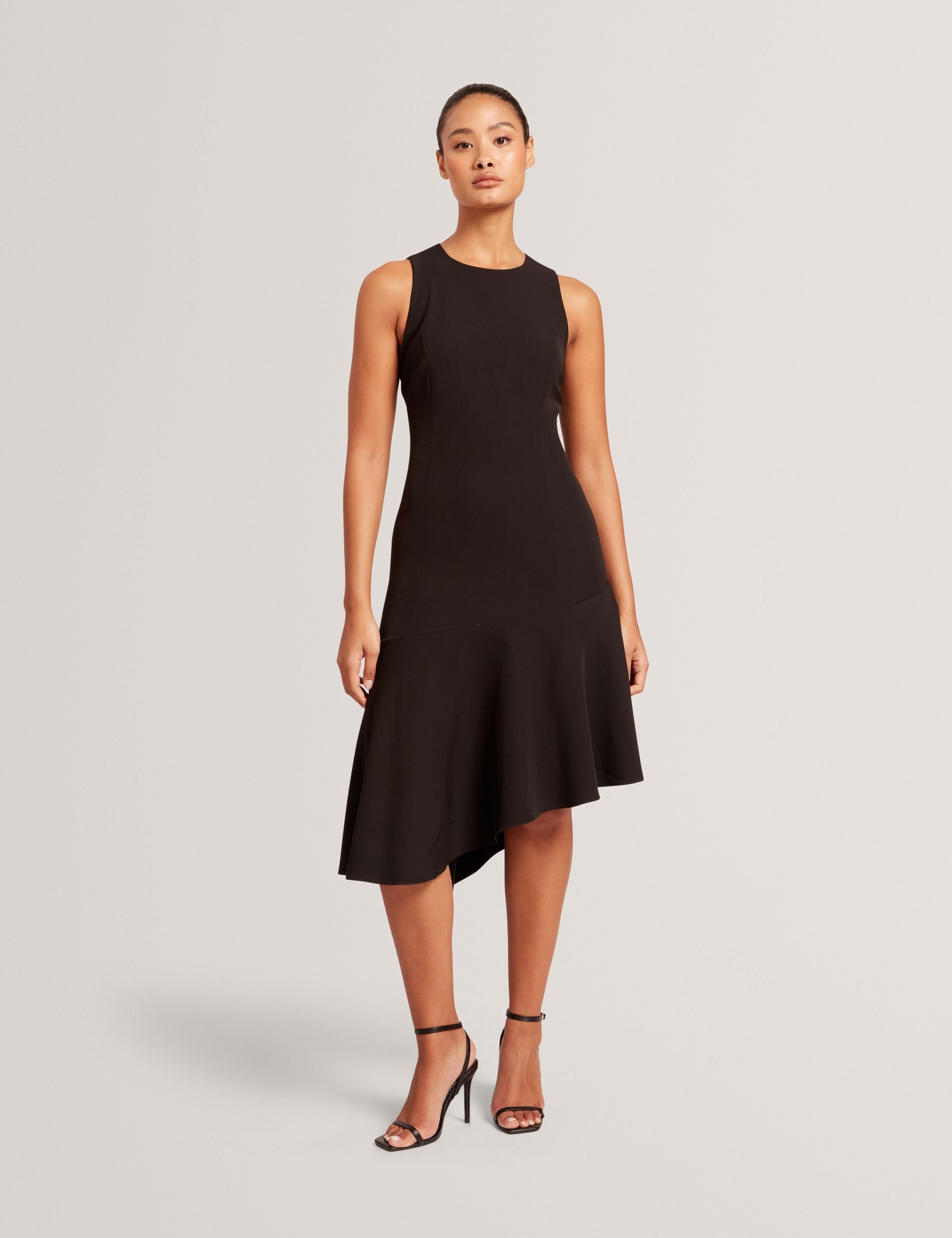 ASYMMETRIC MIDI DRESS