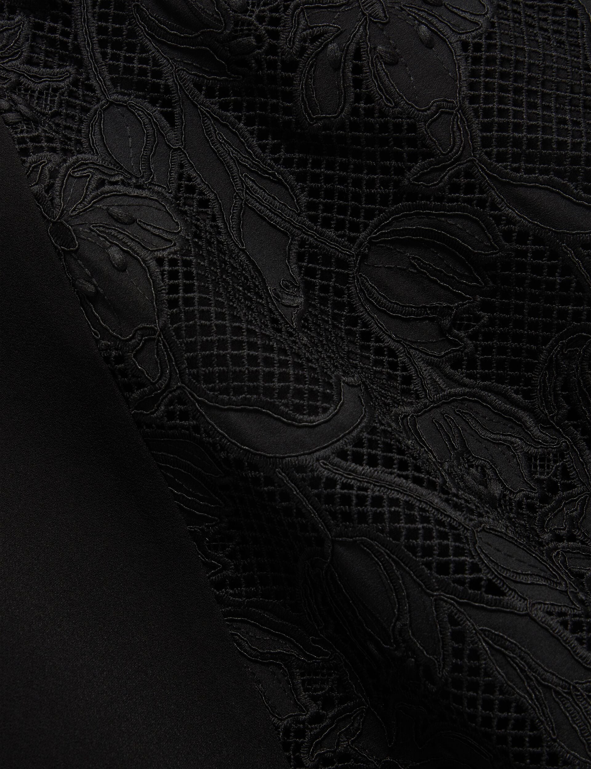 Black | Sleeveless Lace Applique Midi Dress | Ted Baker US