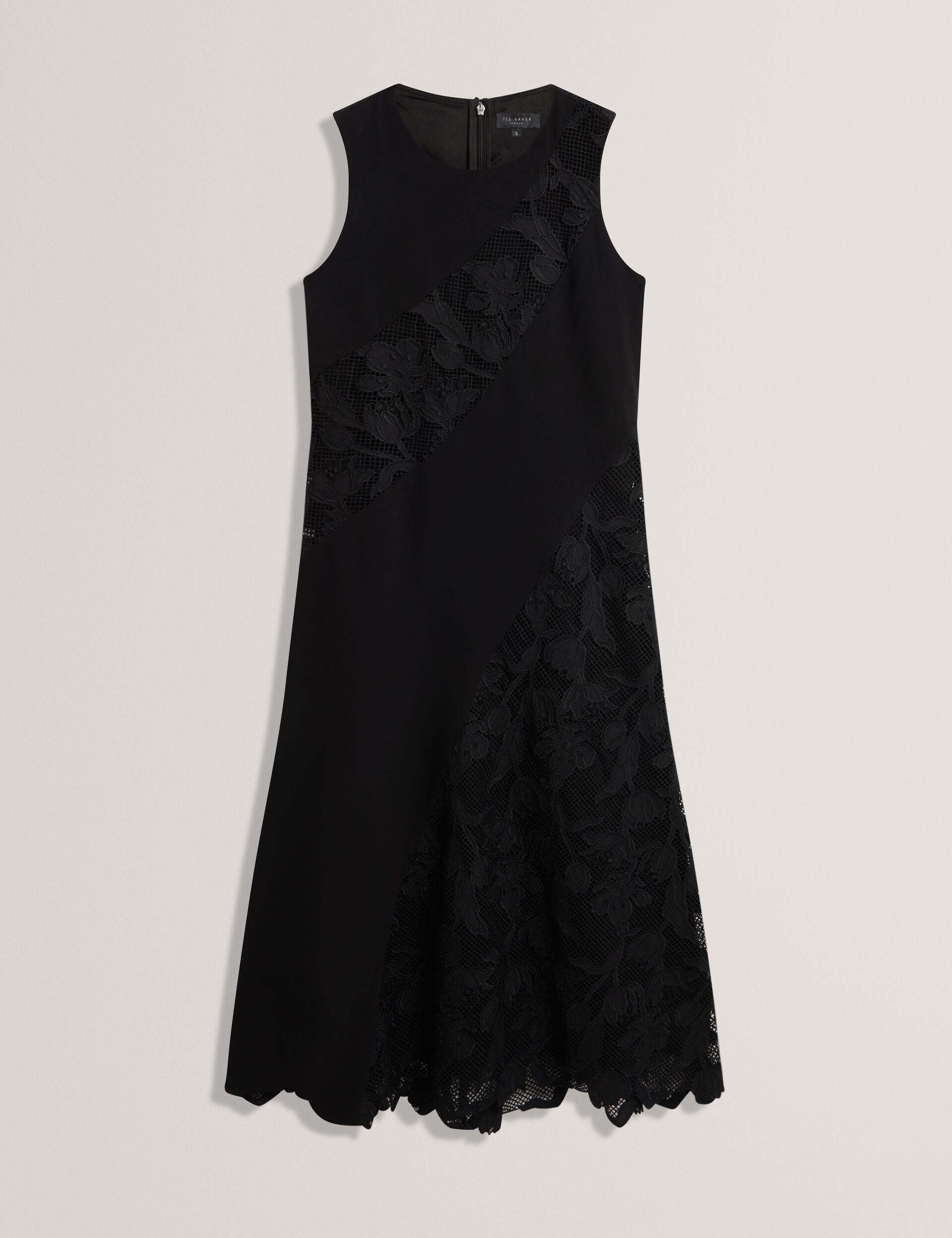 Black | Sleeveless Lace Applique Midi Dress | Ted Baker US Black | Sleeveless Lace Applique Midi Dress | Ted Baker US