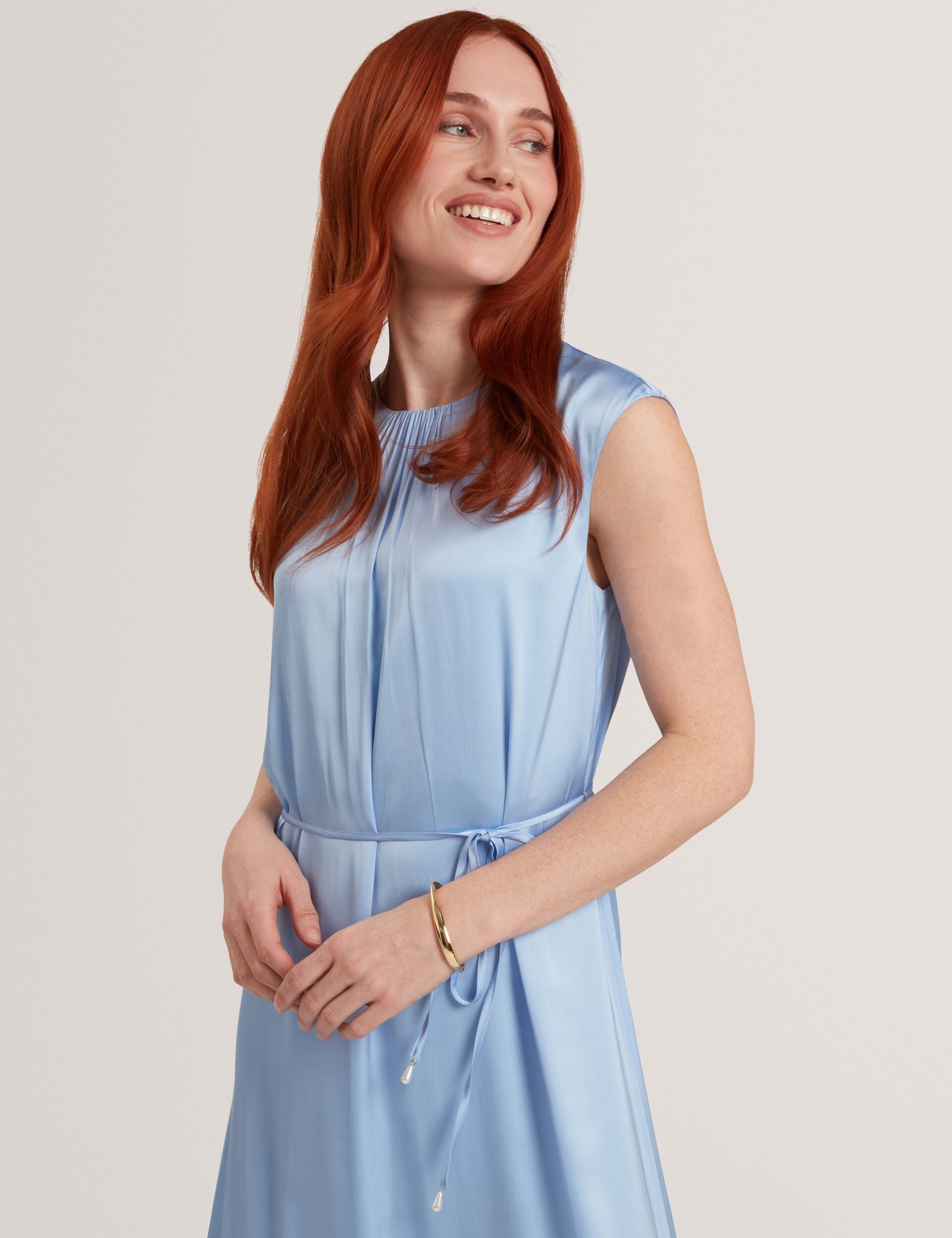 ted baker blue dress Ted Baker Blue 100% Silk Sheath Midi Dress