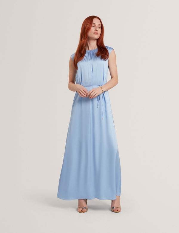 Ted Baker Satin Gathered Neck Maxi Dress