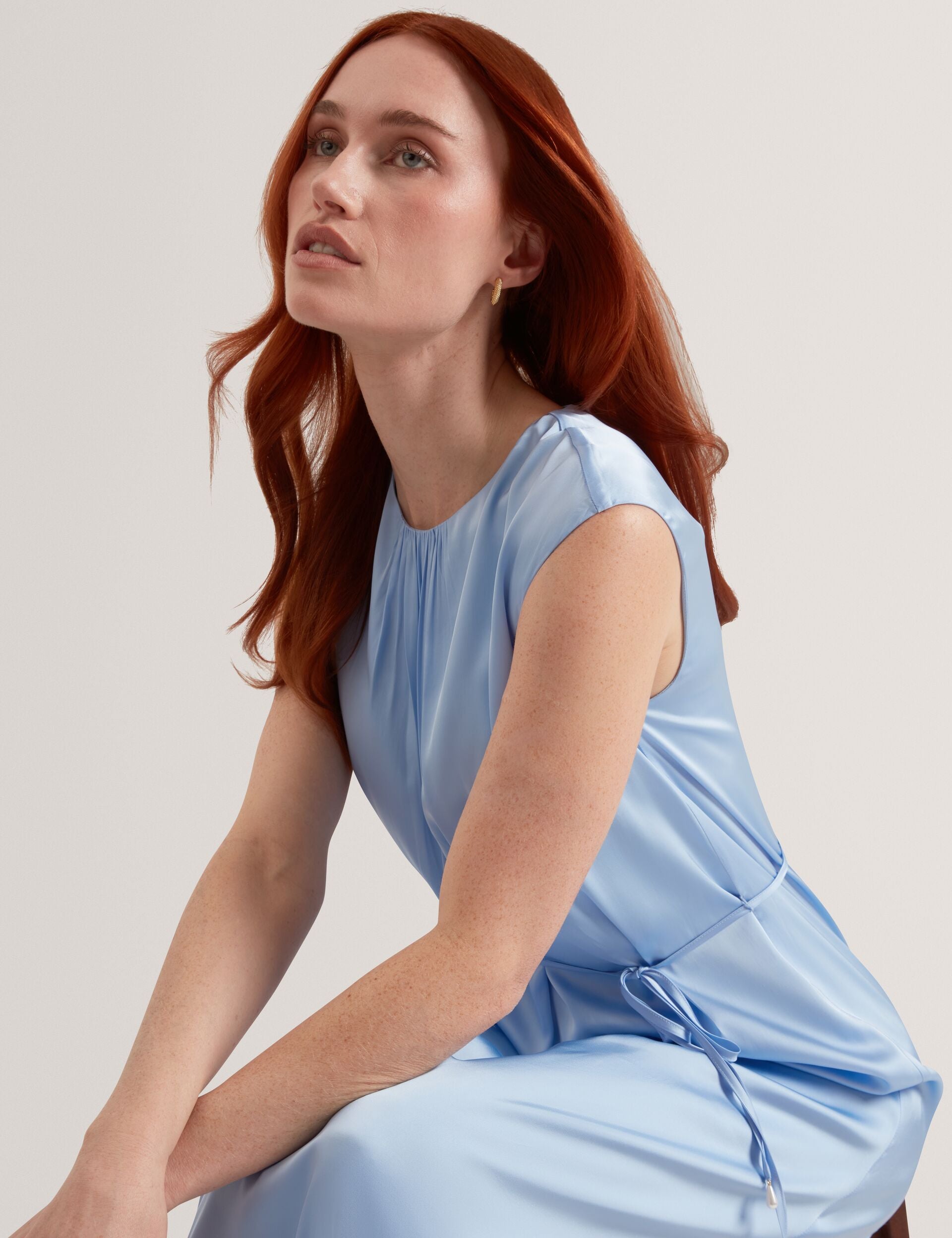 blue dress ted baker Ted Baker LOUNIA Shift Dress Mid Blue Size 1 at Amazon Women's Clothing store