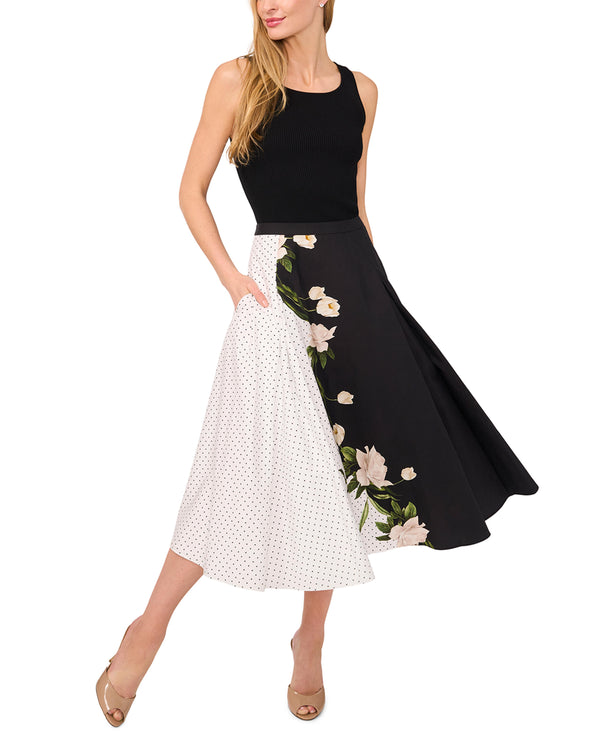 MIDI CIRCLE SKIRT WITH BELT | WHITE