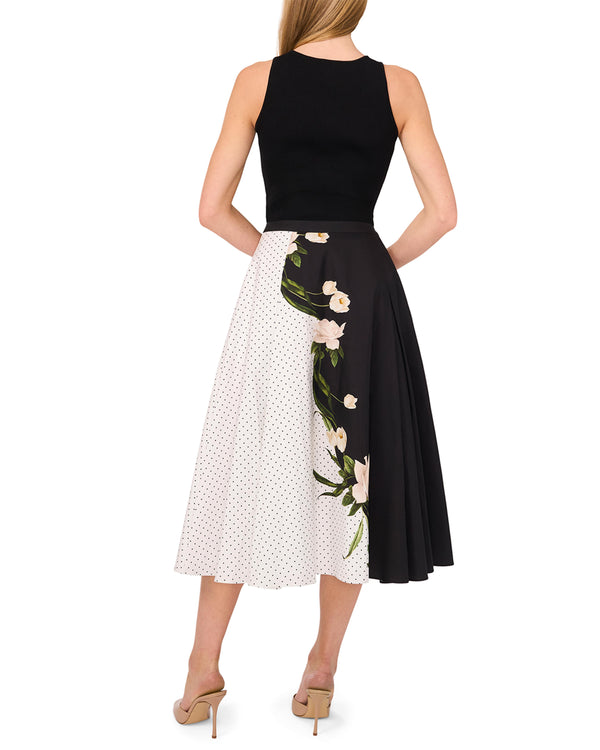 MIDI CIRCLE SKIRT WITH BELT | WHITE