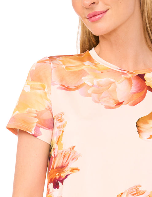 ALLOVER FLORAL T-SHIRT | ORANGE