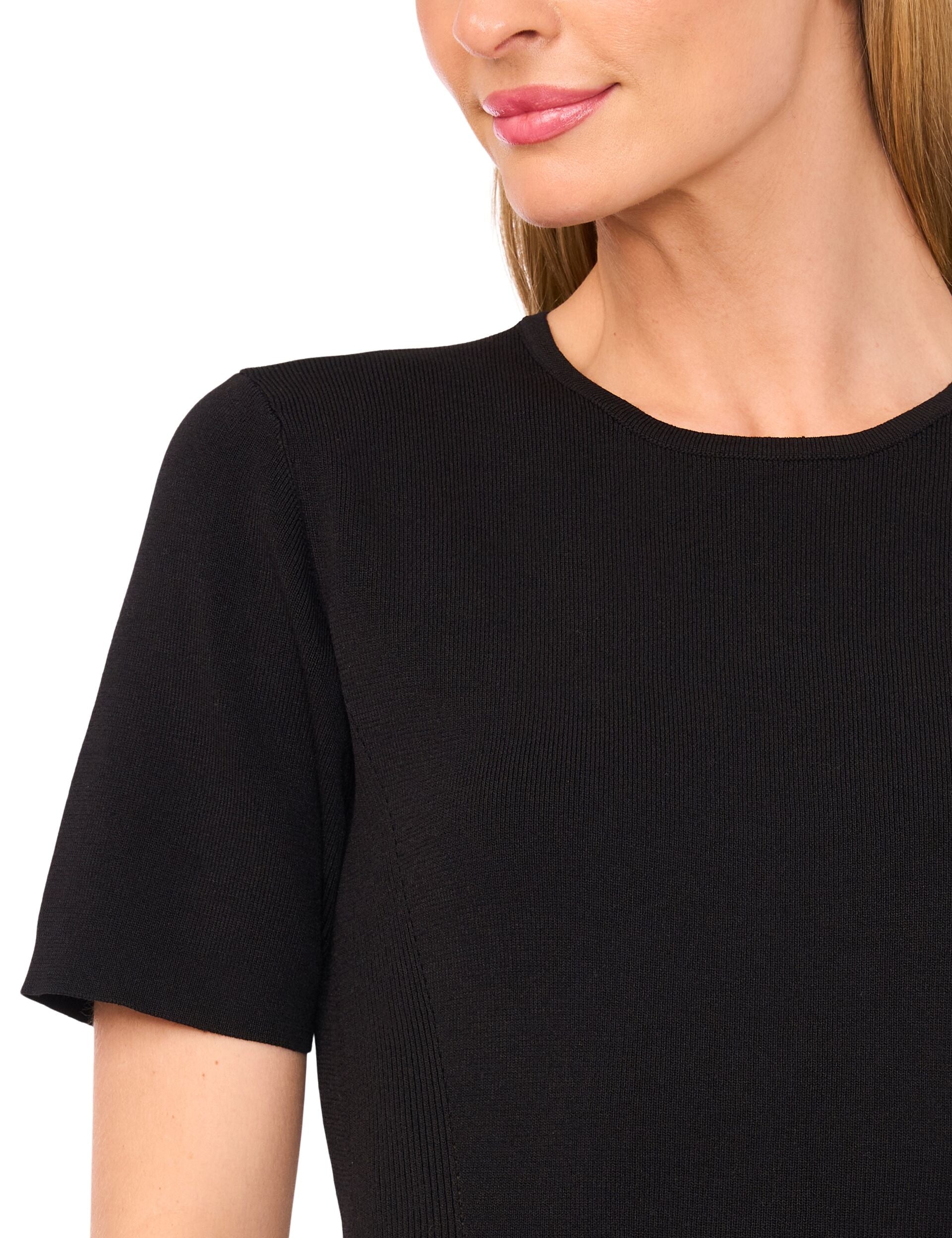 Black | Short Sleeve Crew Neck Flare Mini Dress | Ted Baker US Black | Short Sleeve Crew Neck Flare Mini Dress | Ted Baker US