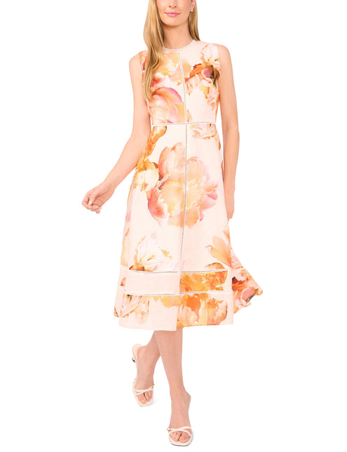 SLEEVELESS SEAM DETAIL DRESS | ORANGE