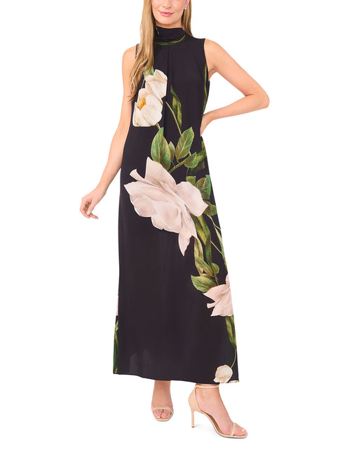 ted baker women dresses Satin Floral Sleeveless Maxi Dress | Parker flattering frock is the perfect blend of style and sophistication ALZANN | IVORY