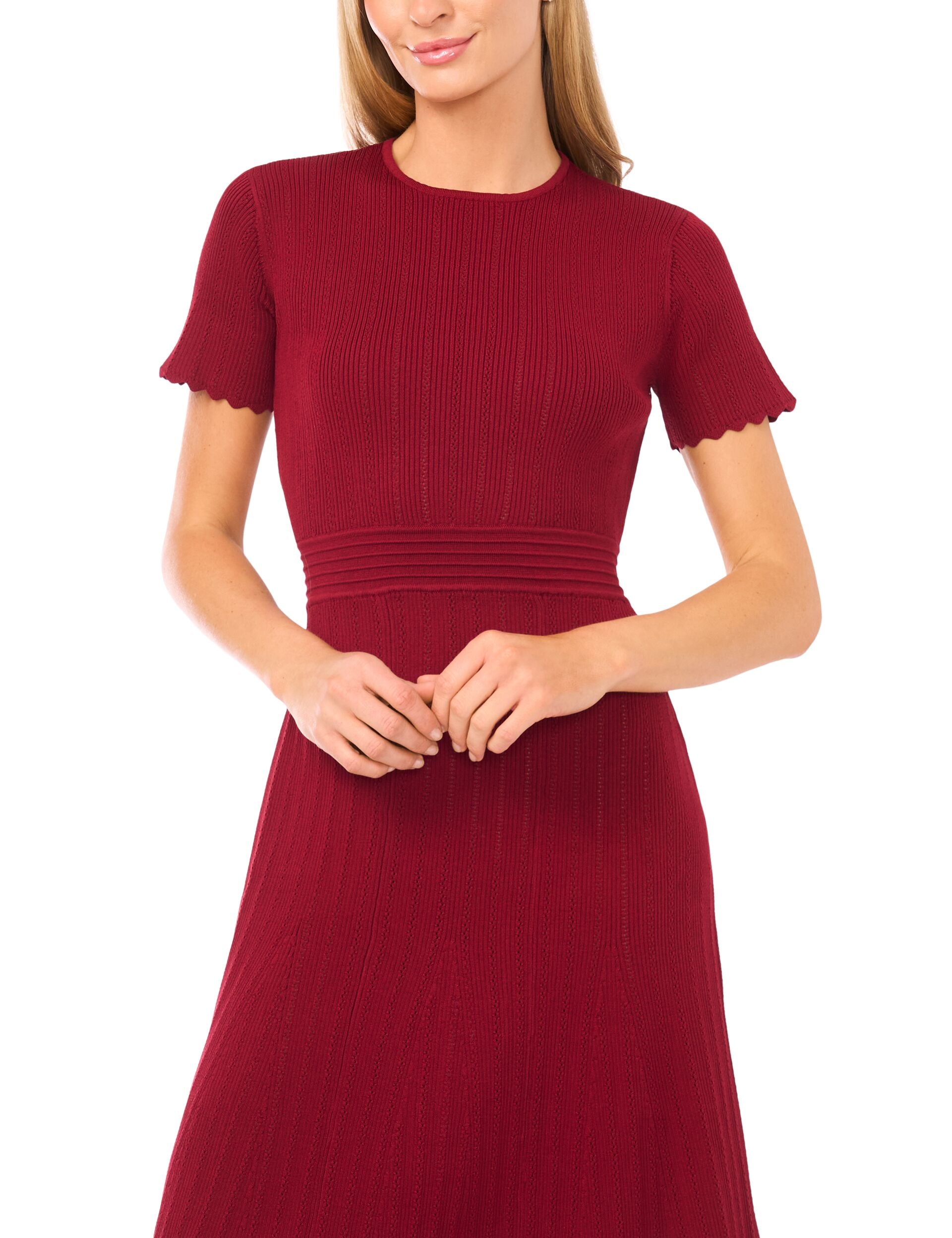 Ladies Dresses Maroon Ted Baker Dress Burgundy Short Sleeve Crew Neck Midi Dress With Pointelle And Rib Ladies Dresses Maroon Ted Baker Dress Burgundy Short Sleeve Crew Neck Midi Dress With Pointelle And Rib