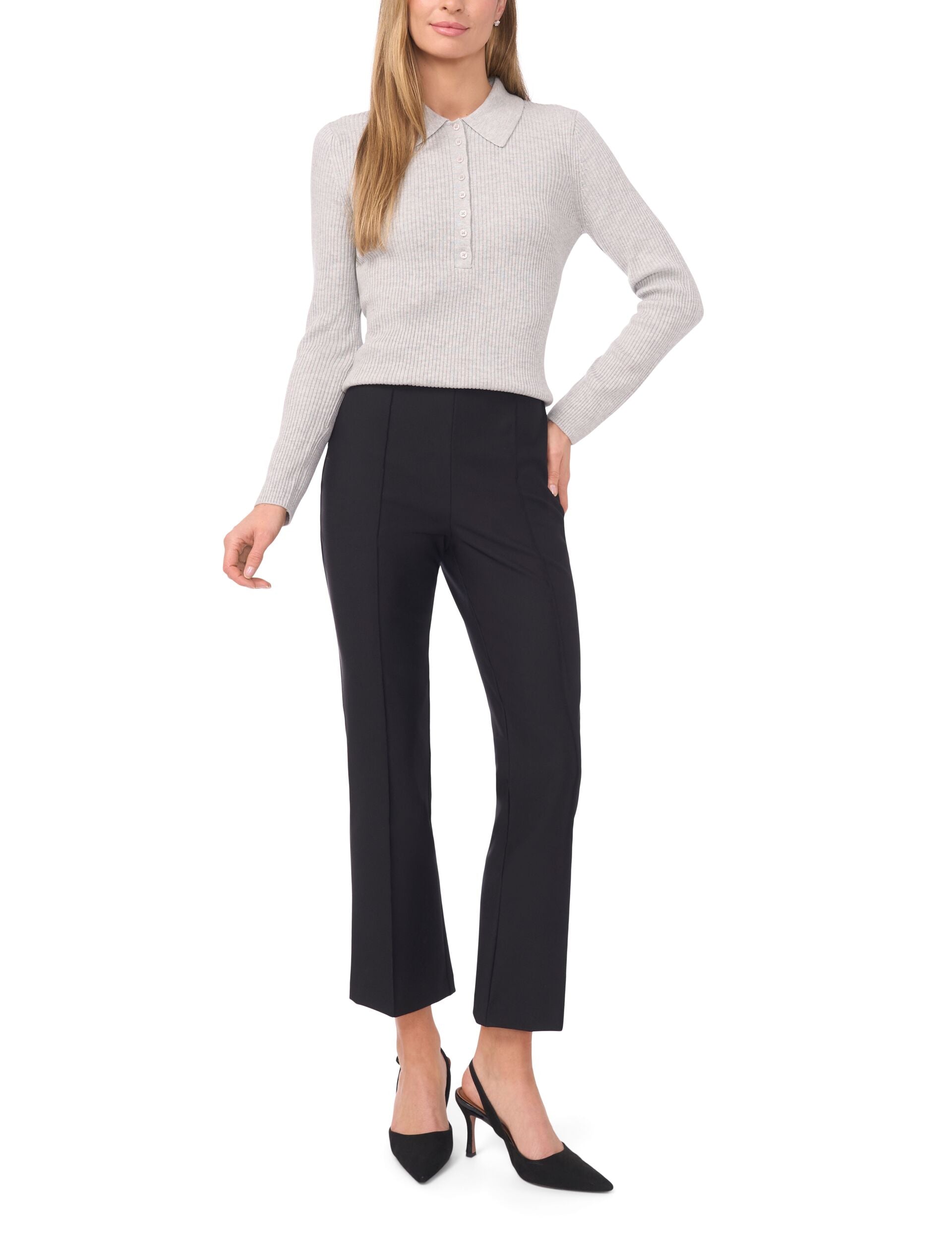 ☆ましゅまろ☆TED BAKER グレーニット Collar Top With Rib | Jalia | Ted Baker US