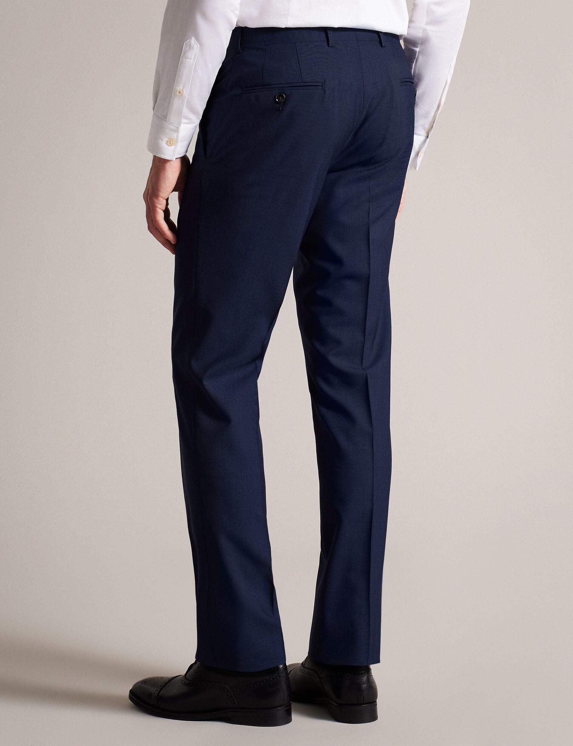 パンツ 60's Blue&Black Chambray Wool Slacks Wide-Leg Fit Chino