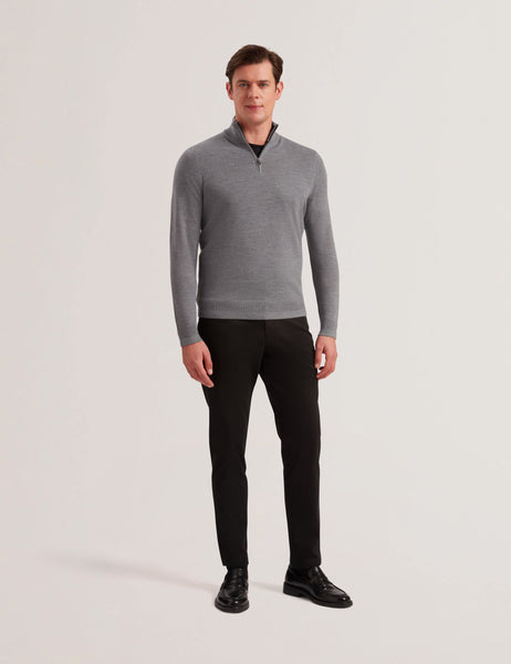 Wool Quarter Zip Funnel Neck Sweater | Limehas | Ted Baker US