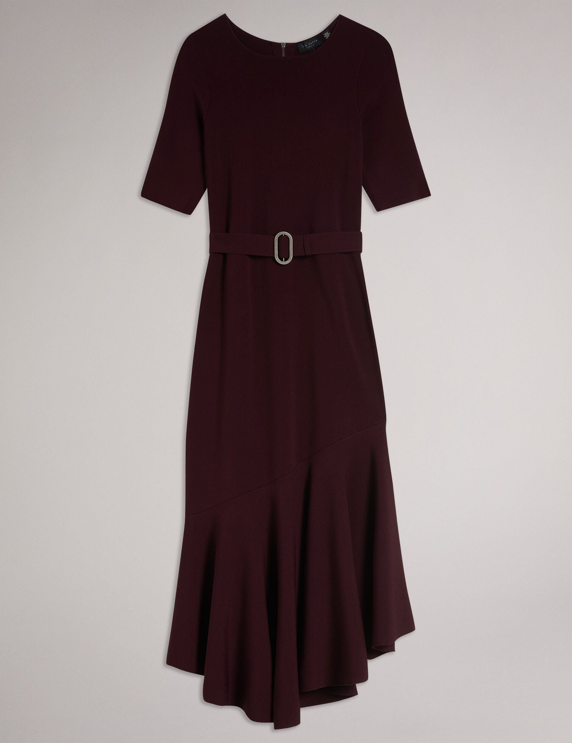 Flippy Hem Knitted Midi Dress With Belt | Samalee | Ted Baker UK Flippy Hem Knitted Midi Dress With Belt | Samalee | Ted Baker UK