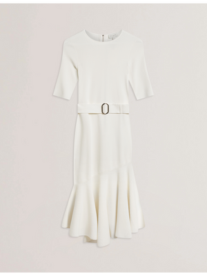 Ted Baker Women's SAMALEE Knit Midi Dress - Ivory/Cream - Size 1 / US 4 - IVORY Ted Baker Women's SAMALEE Knit Midi Dress - Ivory/Cream - Size 1 / US 4 - IVORY