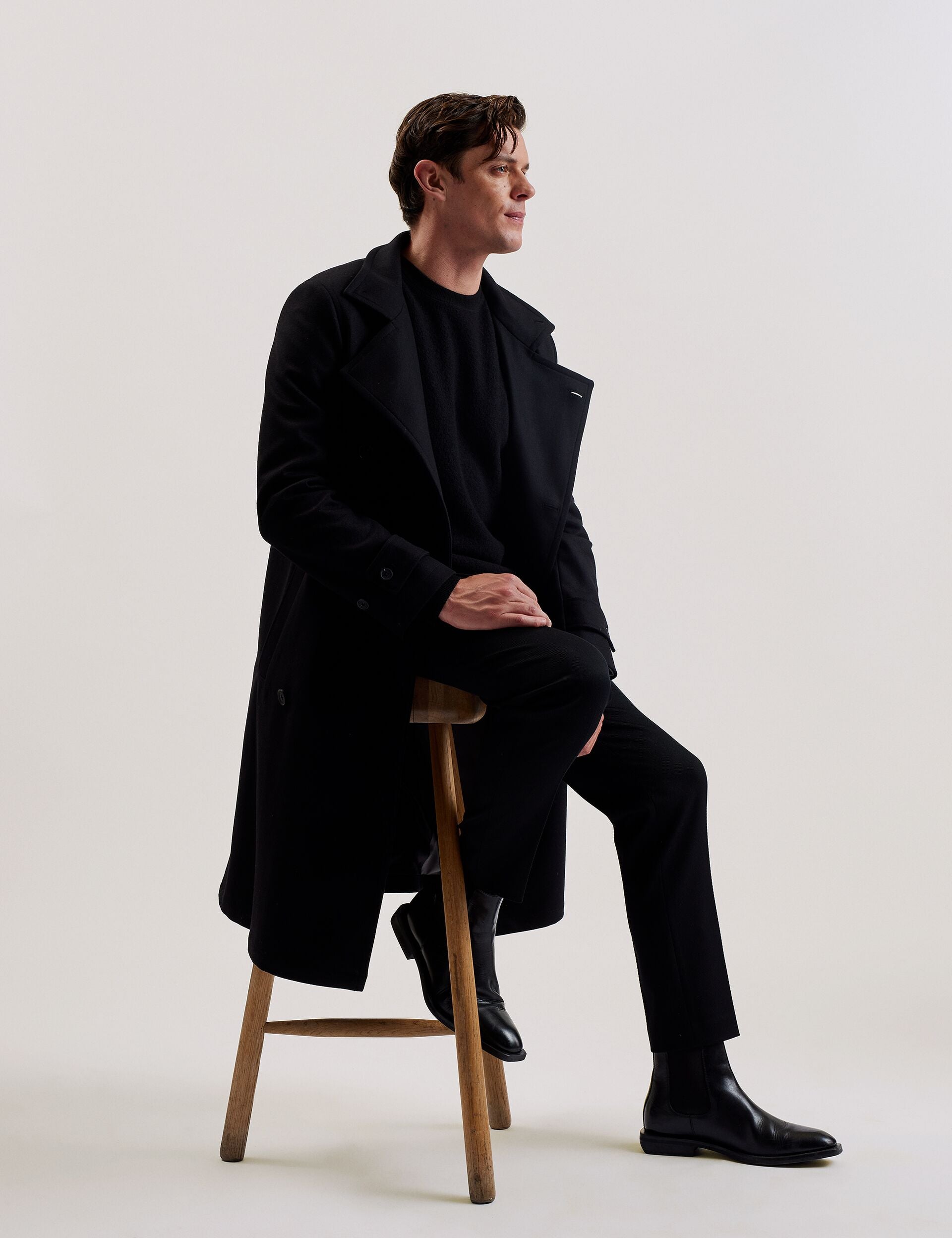 Longline Funnel Neck Wool Wrap Coat | Radford | Ted Baker US