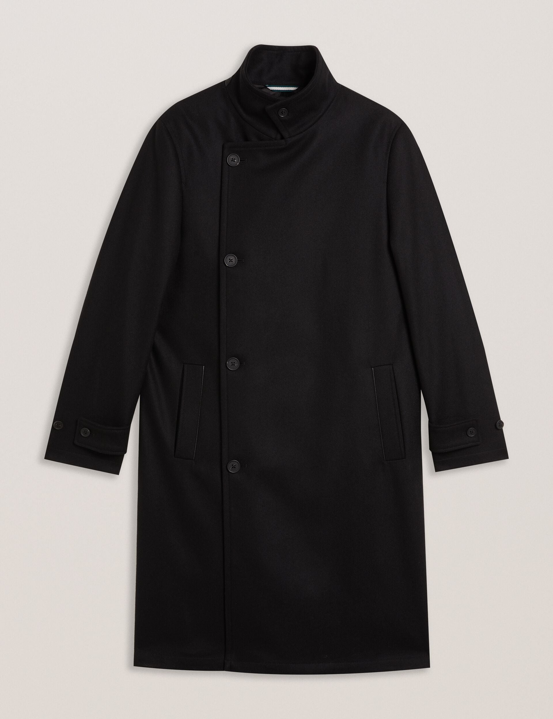 Longline Funnel Neck Wool Wrap Coat | Radford | Ted Baker US