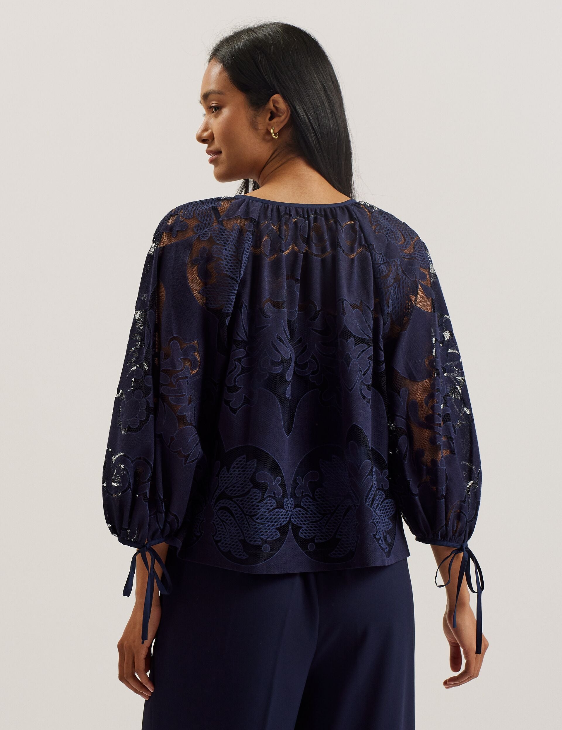 Lace 3/4 Balloon Sleeve Blouse | Bacina | Ted Baker US