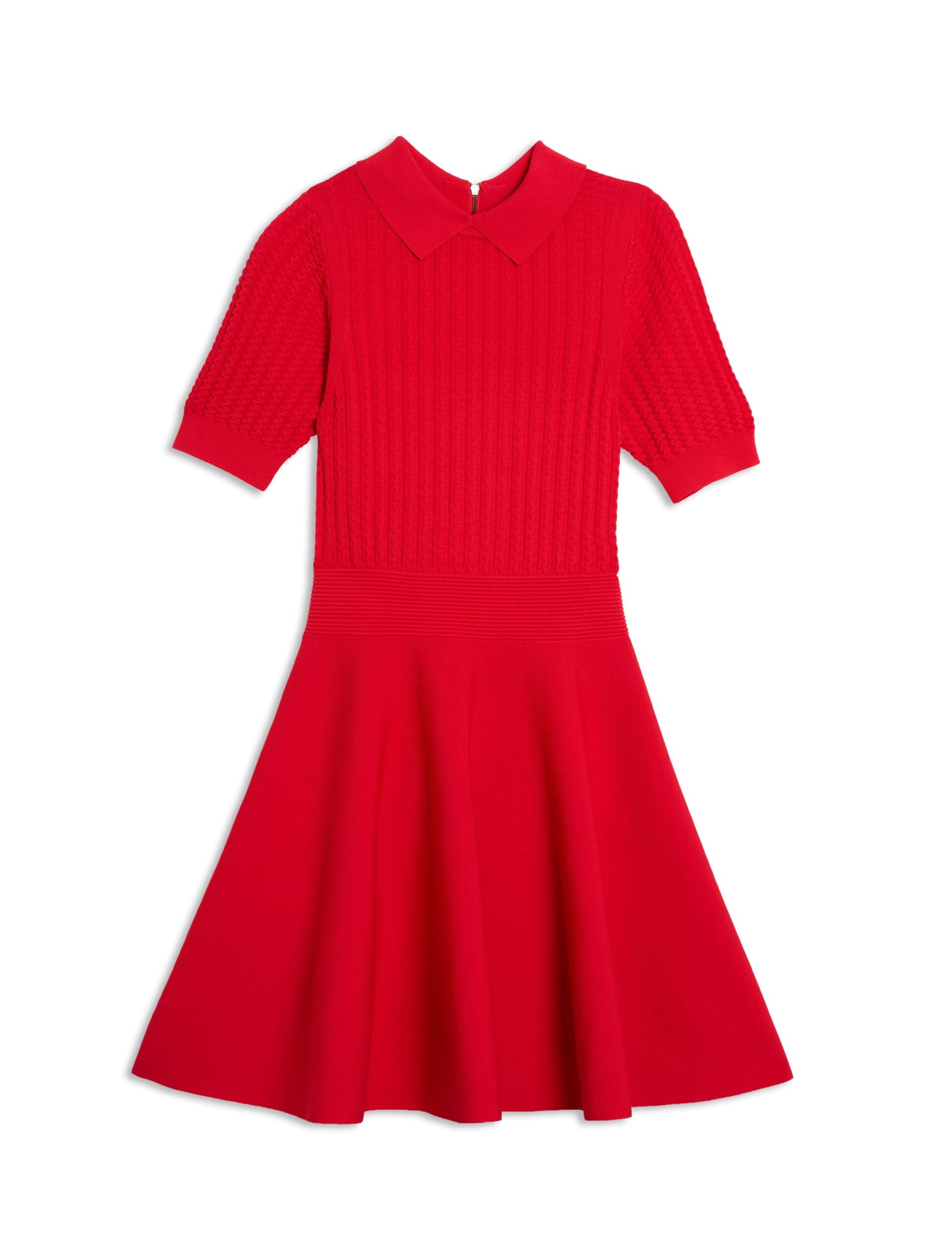 red ted baker skater dress Buy Ted Baker Red Jescka Sculptured Knit Skater Dress from the Next UK online shop