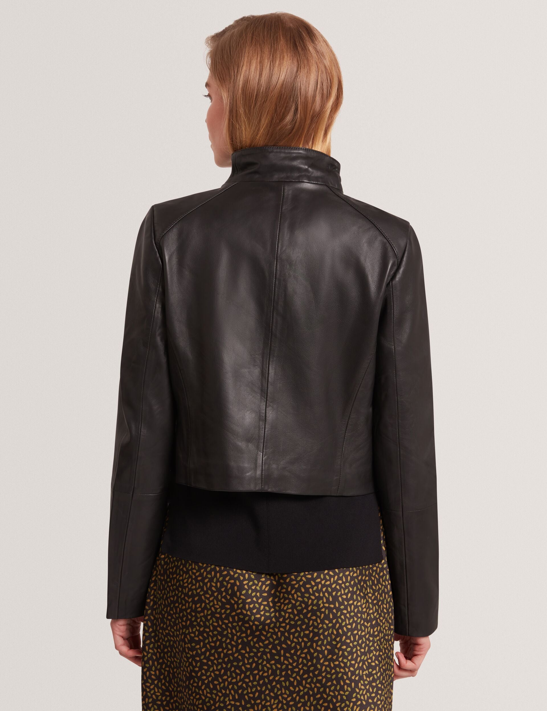 Wrap Front Cropped Leather Jacket | Riyoze | Ted Baker US