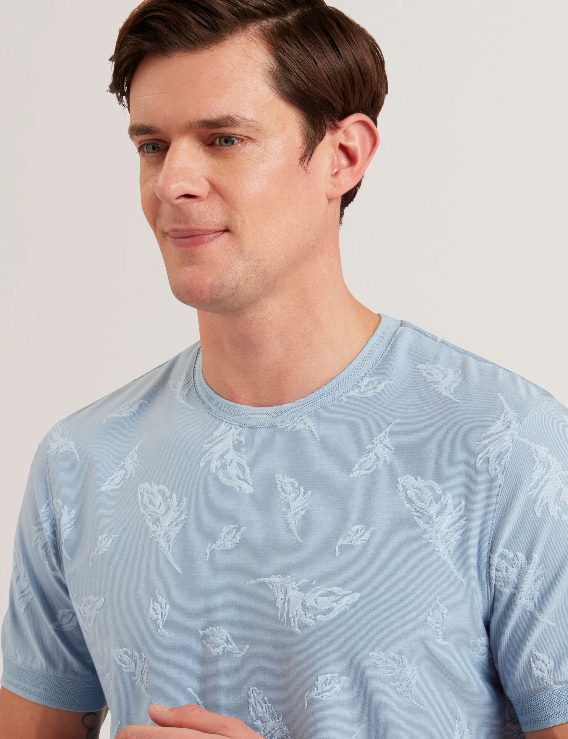 Jacquard Print Cotton Blend T-shirt | Lipsto | Ted Baker US