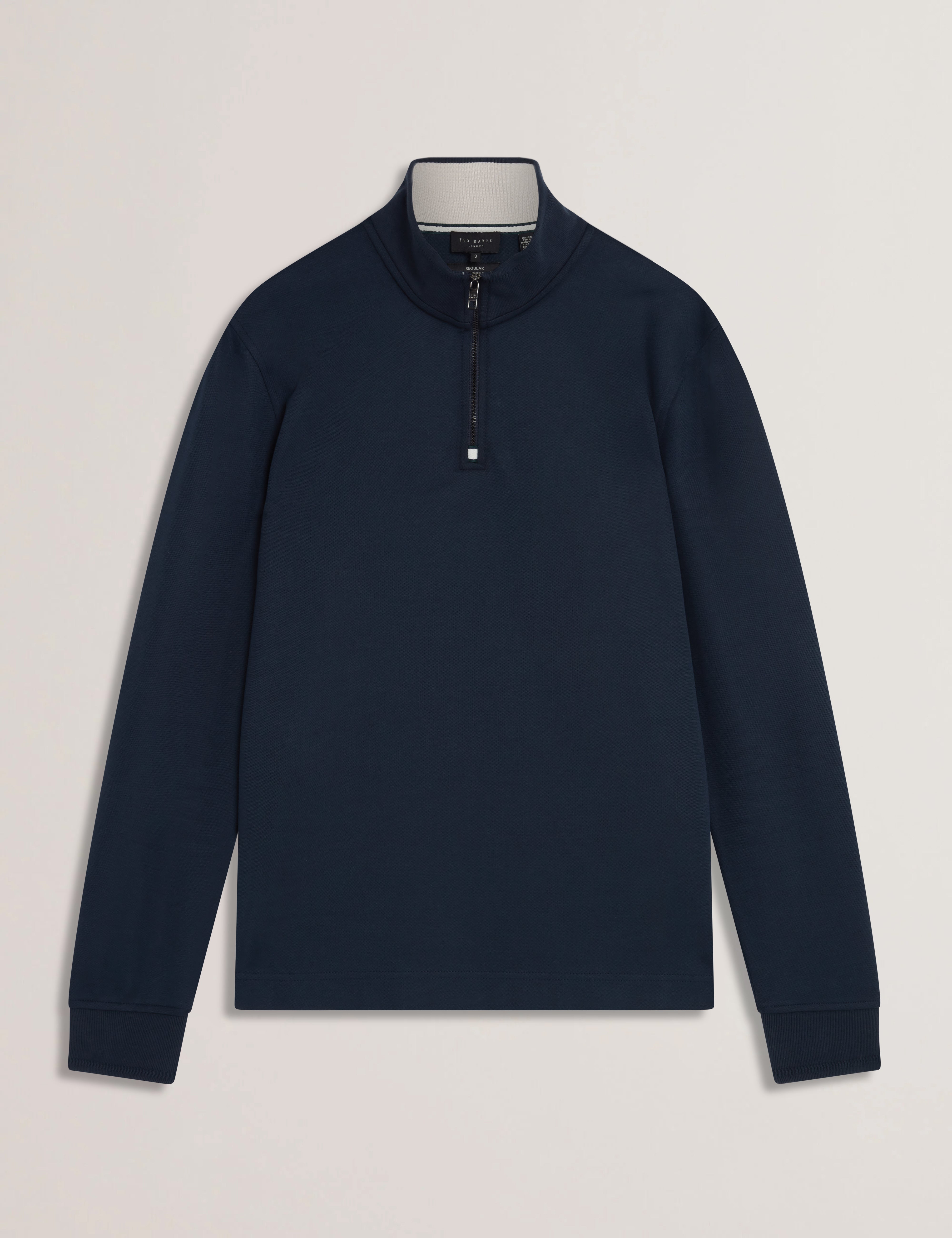 Navy Half-zip Funnel Neck Sweatshirt | Pryor | Ted Baker US