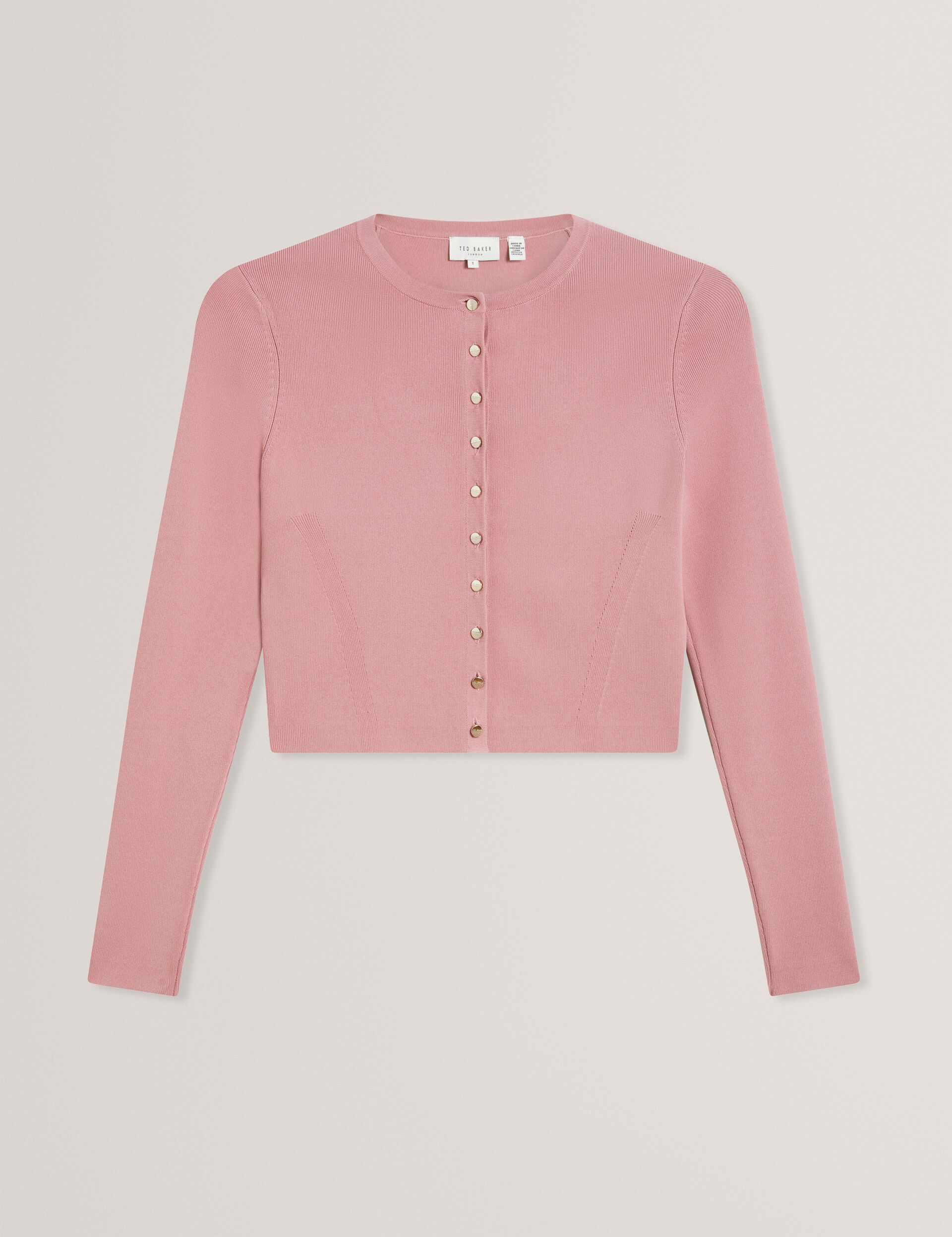 Cropped Crew Neck Knitted Cardigan | Emoriyy | Ted Baker US
