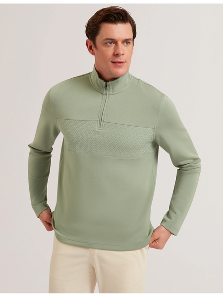 Textured Panel Half-zip Modal Sweatshirt | Simonea | Ted Baker US