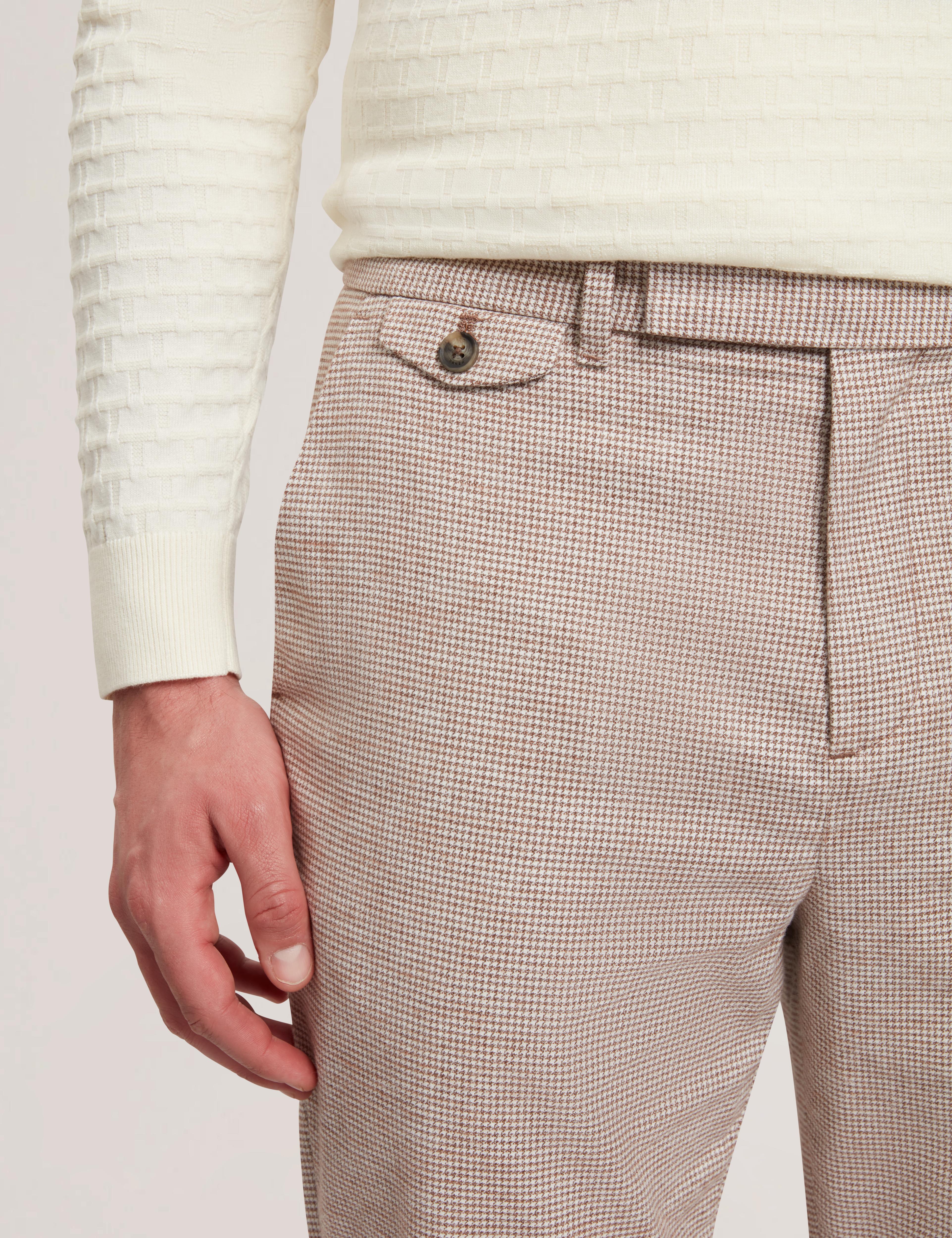 Micro Houndstooth Slim Fit Pants | Handly | Ted Baker US