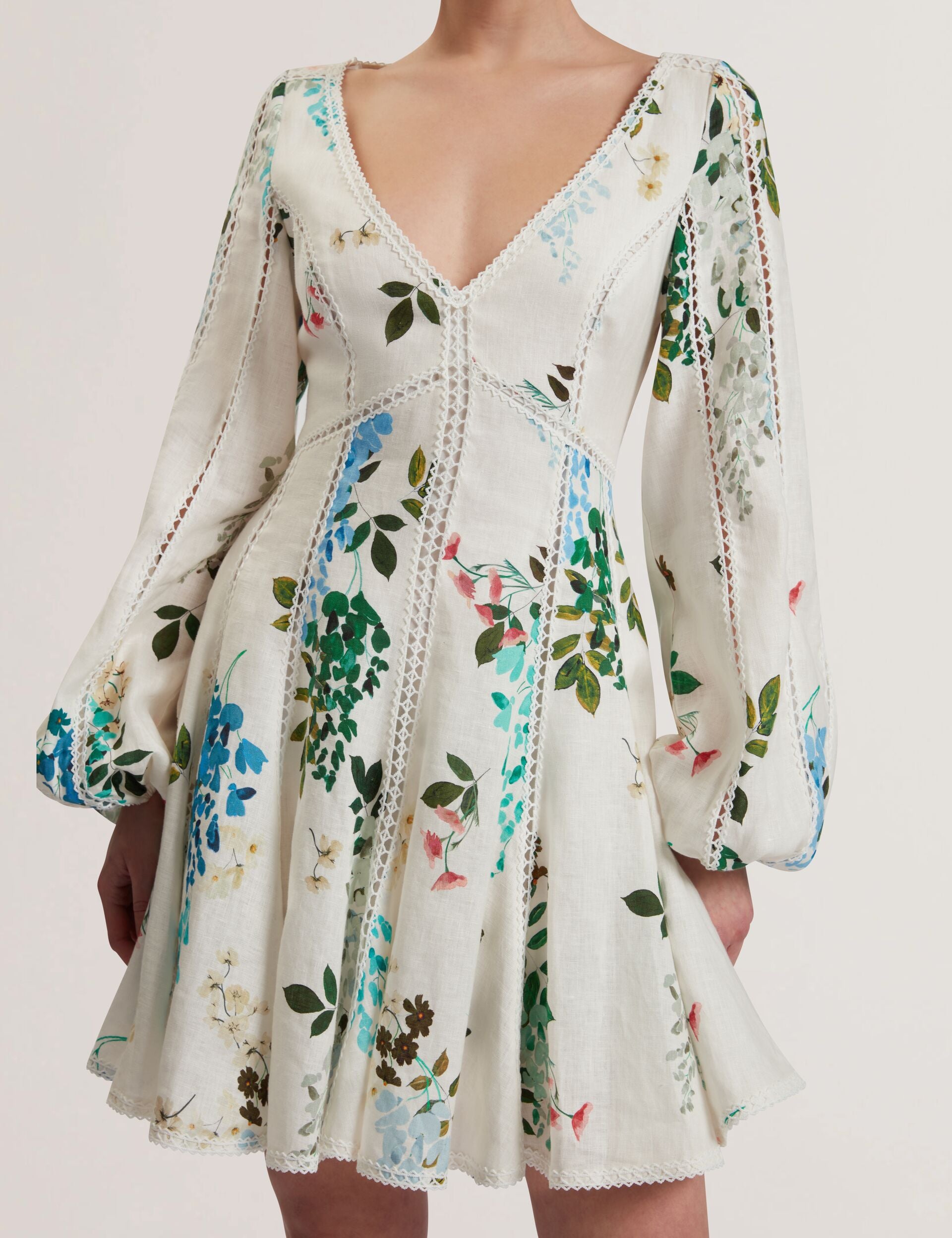 Floral Crochet Trim Linen Mini Dress | Belvida | Ted Baker US Floral Crochet Trim Linen Mini Dress | Belvida | Ted Baker US