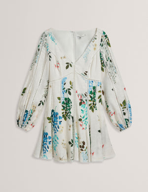 ted baker floral dress white BELVIDA