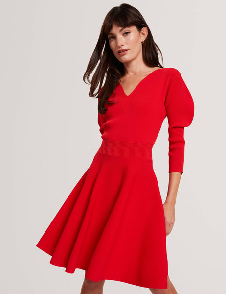 Skater Dress Ted Baker Felicity Dress Bright Red Structured Puff Sleeve Knitted Skater Dress Jescka Skater Dress Ted Baker Felicity Dress Bright Red Structured Puff Sleeve Knitted Skater Dress Jescka
