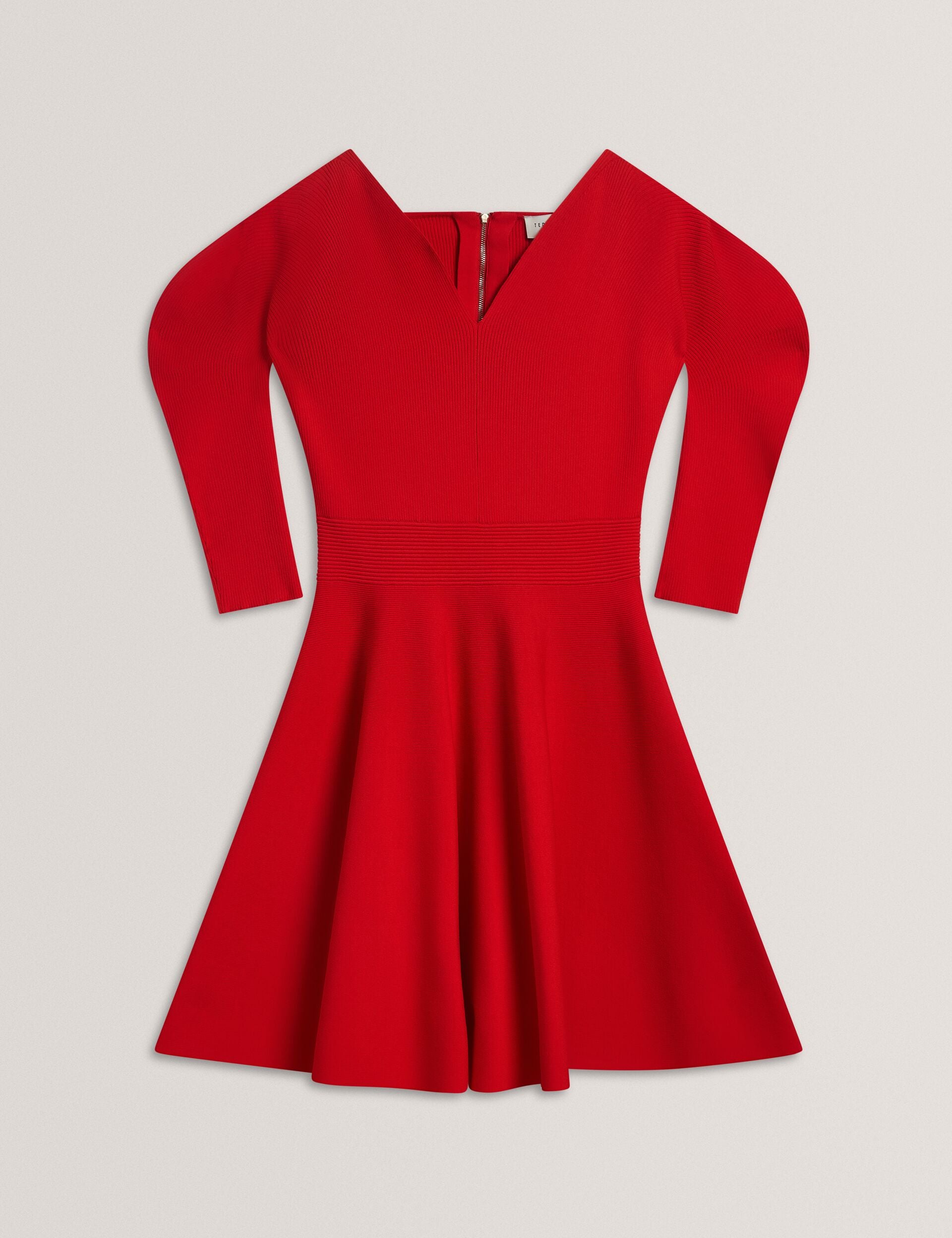 Structured Puff Sleeve Knitted Skater Dress | Jescka | Ted Baker US Structured Puff Sleeve Knitted Skater Dress | Jescka | Ted Baker US
