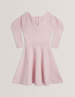 ted baker pink knit dress Buy Baker by Ted Baker Pink Knitted Mesh Tulle Hem Dress from Next USA