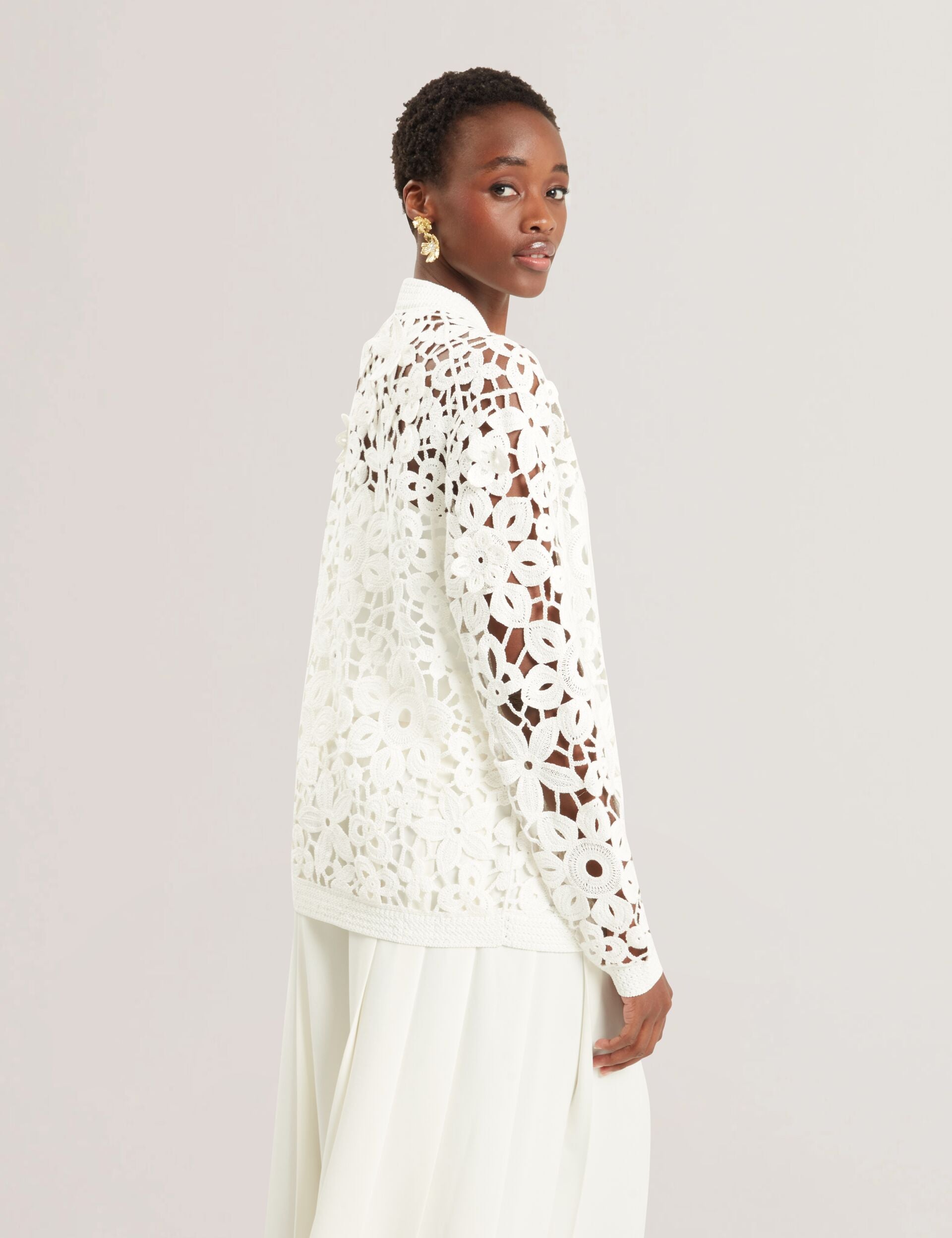 Crochet Open Knit Longline Cardigan | Tarli | Ted Baker US