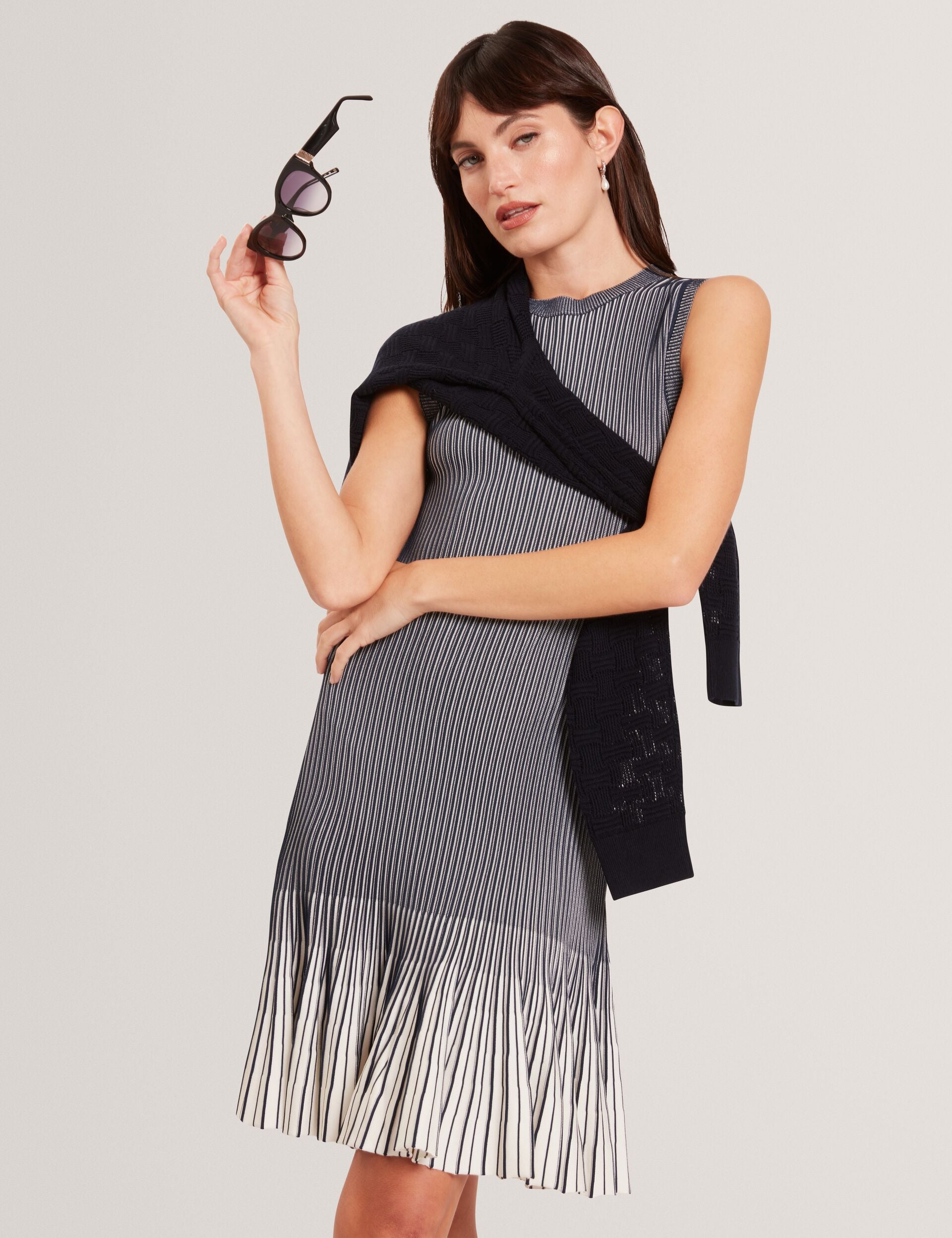 Stripe Dress Ted Baker Cut Out Dress TED BAKER Black Metallic