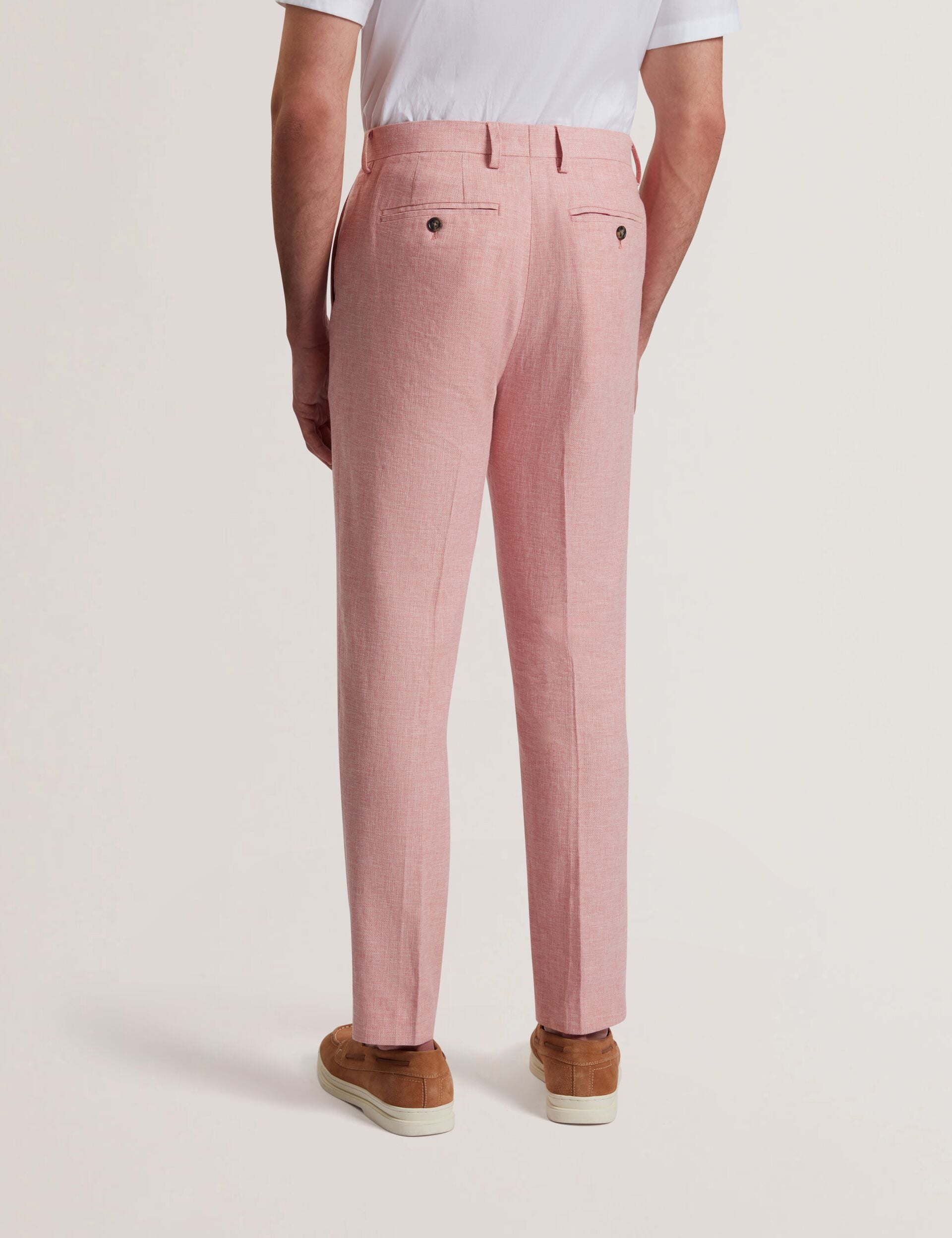 Ted Baker London Kenleyt Stretch Regular Fit Trousers - Light Pink - 28R Ted Baker London Kenleyt Stretch Regular Fit Trousers - Light Pink - 28R