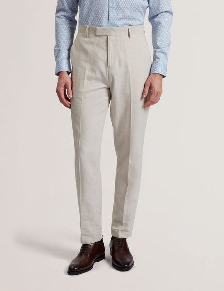 Stone Linen Cotton Woven Dress Pants | Kenleyt | Ted Baker US
