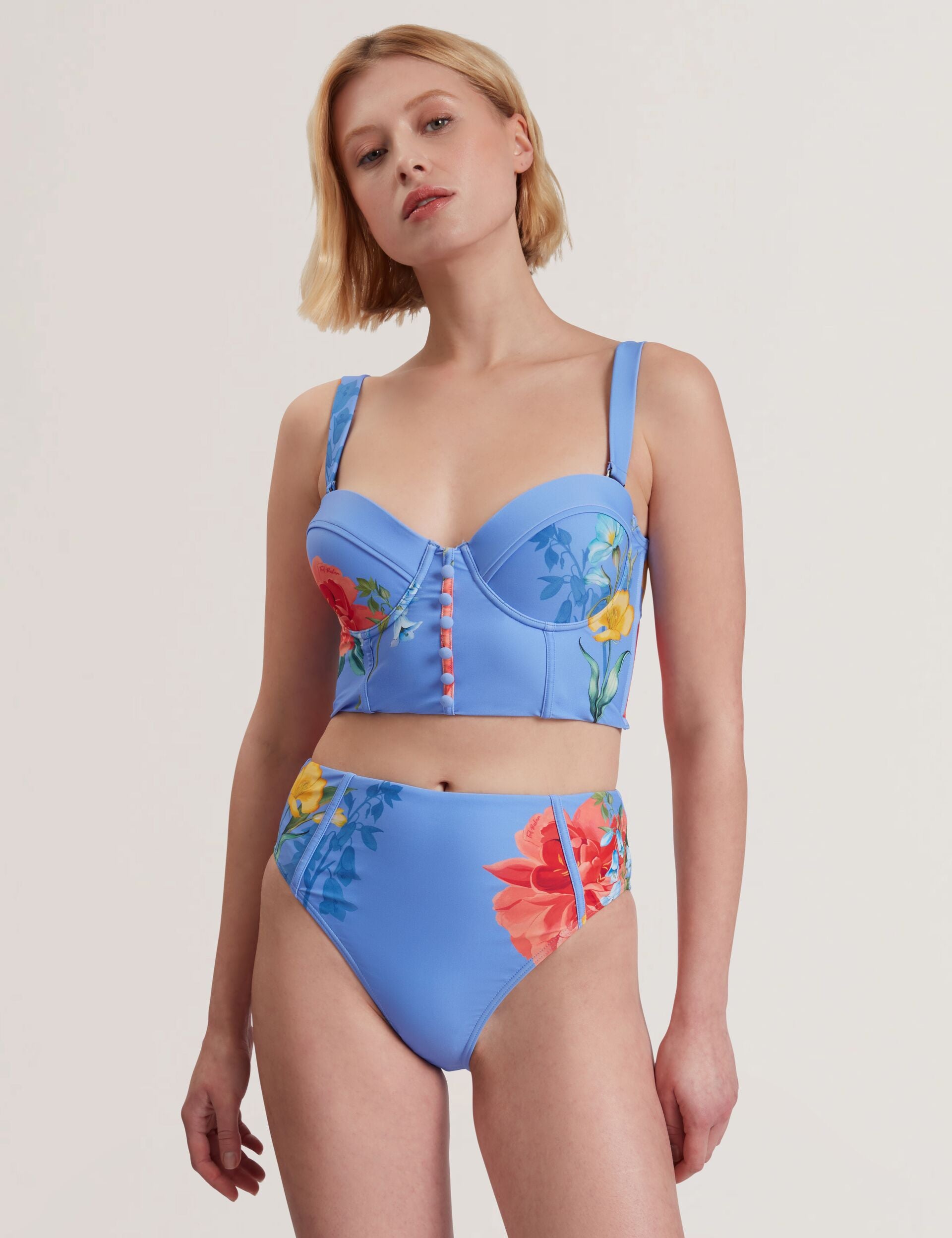 Printed High Waisted Bikini Bottoms | Lorriee | Ted Baker US