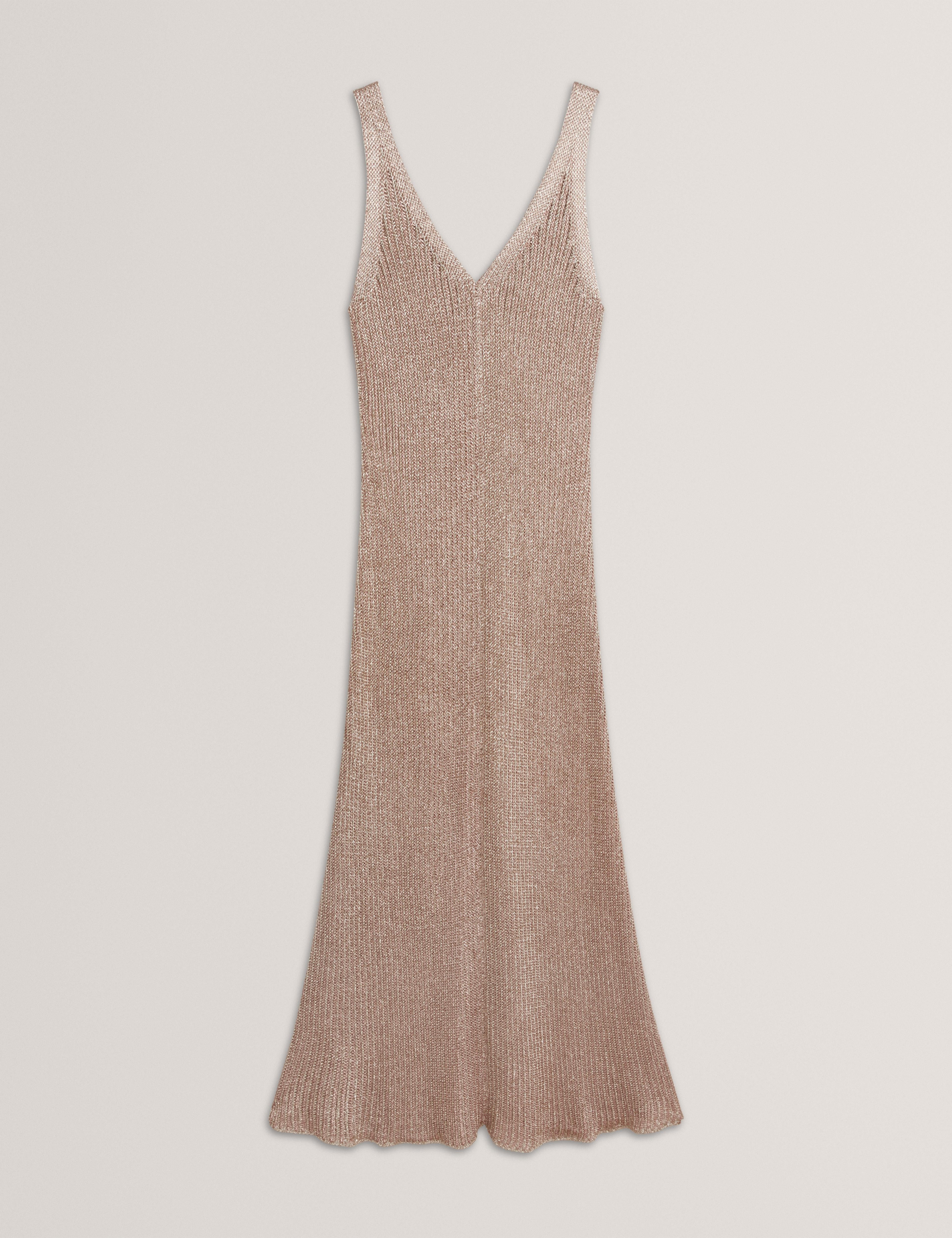 Metallic Knit Sleeveless Column Maxi Dress | Alarnaa | Ted Baker US Metallic Knit Sleeveless Column Maxi Dress | Alarnaa | Ted Baker US