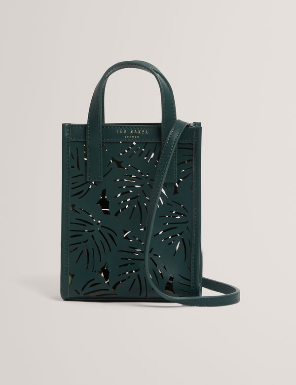 Ted Baker Leaf Cut Out Mini Leather Tote Bag